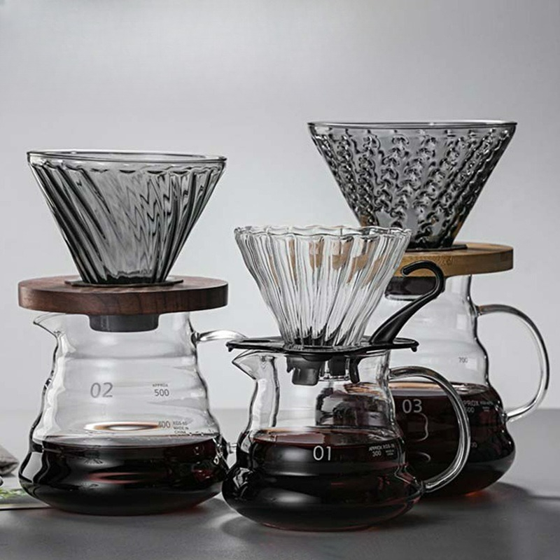 Coffee Equipment For Camping - Despeje sobre cafeteira conjunto de vidro