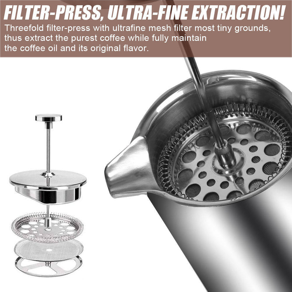 Grande capacidade French Press - Coffee Equipment For Camping avaliação e preço