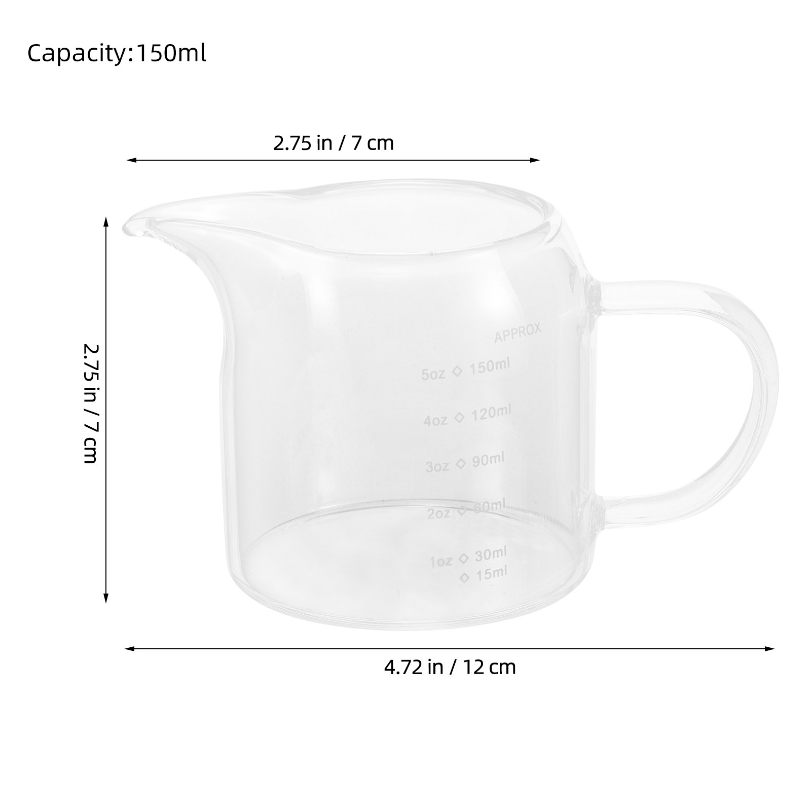 Copo Medidor de Vidro 150ml 5o - Espresso Shot Glass avaliação e preço
